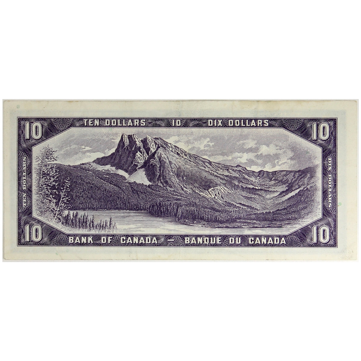BC-40b 1954 Canada $10 Beattie-Rasminsky, E/T, VF-EF (VF30)