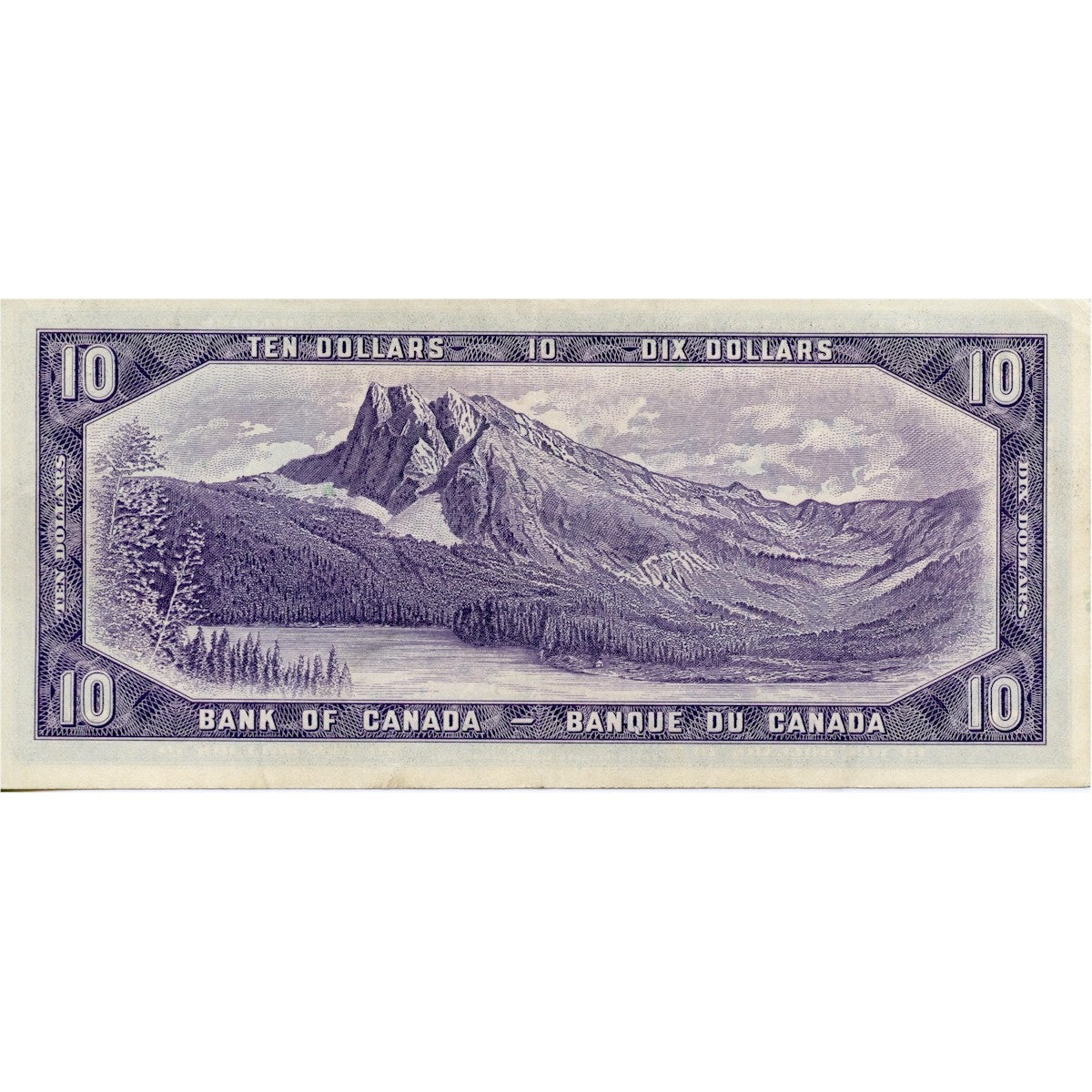 BC-40b 1954 Canada $10 Beattie-Rasminsky, B/V, EF-AU (EF45)