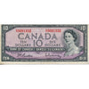 BC-40b 1954 Canada $10 Beattie-Rasminsky, D/V, Very Fine (VF20)