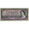 BC-40b 1954 Canada $10 Beattie-Rasminsky, E/T, Fine (F12)