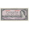 BC-40b 1954 Canada $10 Beattie-Rasminsky, E/V, VF-EF (VF30)