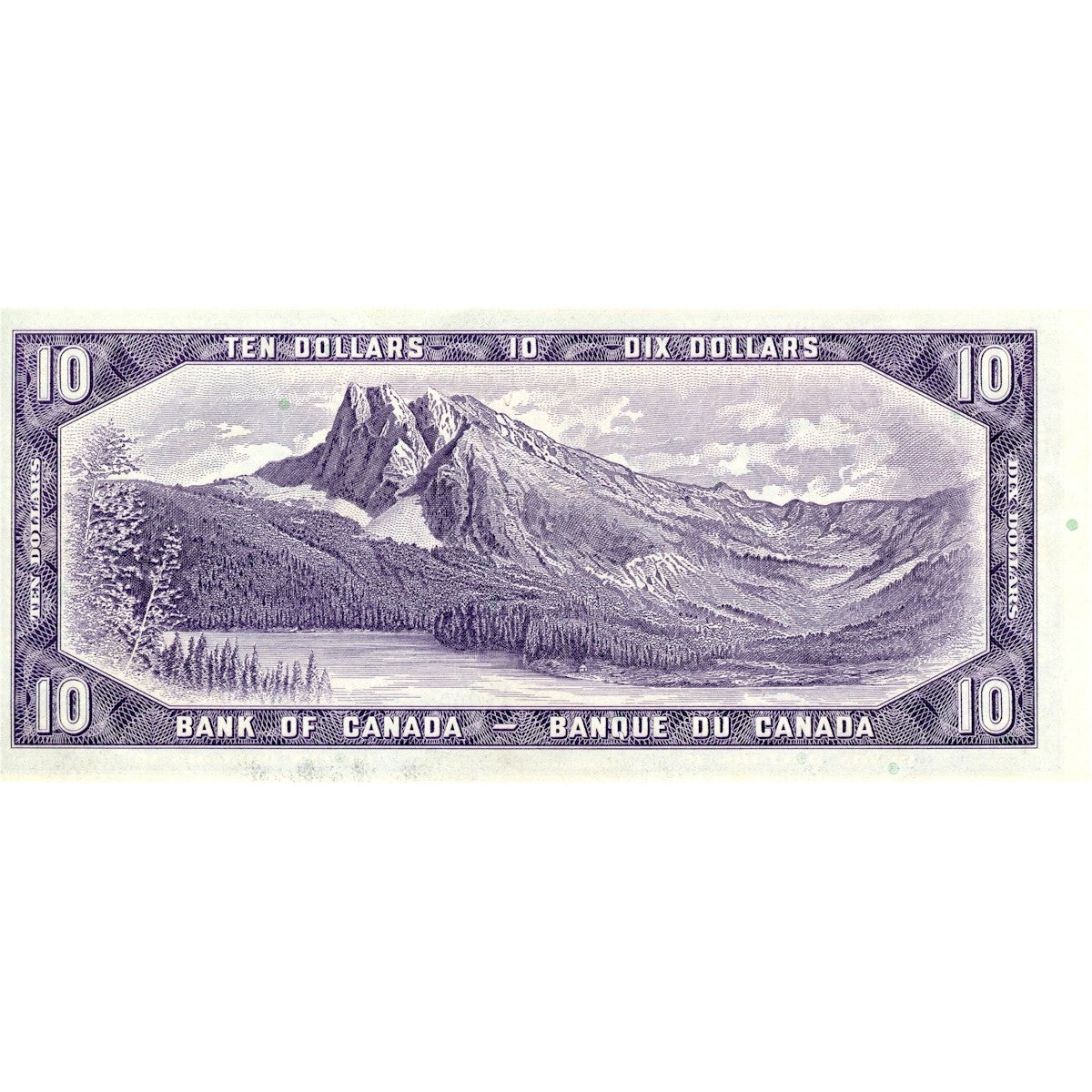BC-40b 1954 Canada $10 Beattie-Rasminsky, F/V, AU-UNC (AU55)