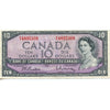 BC-40b 1954 Canada $10 Beattie-Rasminsky, F/V, Very Fine (VF20)