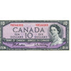 BC-40b 1954 Canada $10 Beattie-Rasminsky, G/T, Almost Uncirculated (AU50)
