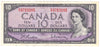 BC-40b 1954 Canada $10 Beattie-Rasminsky, P/V, EF