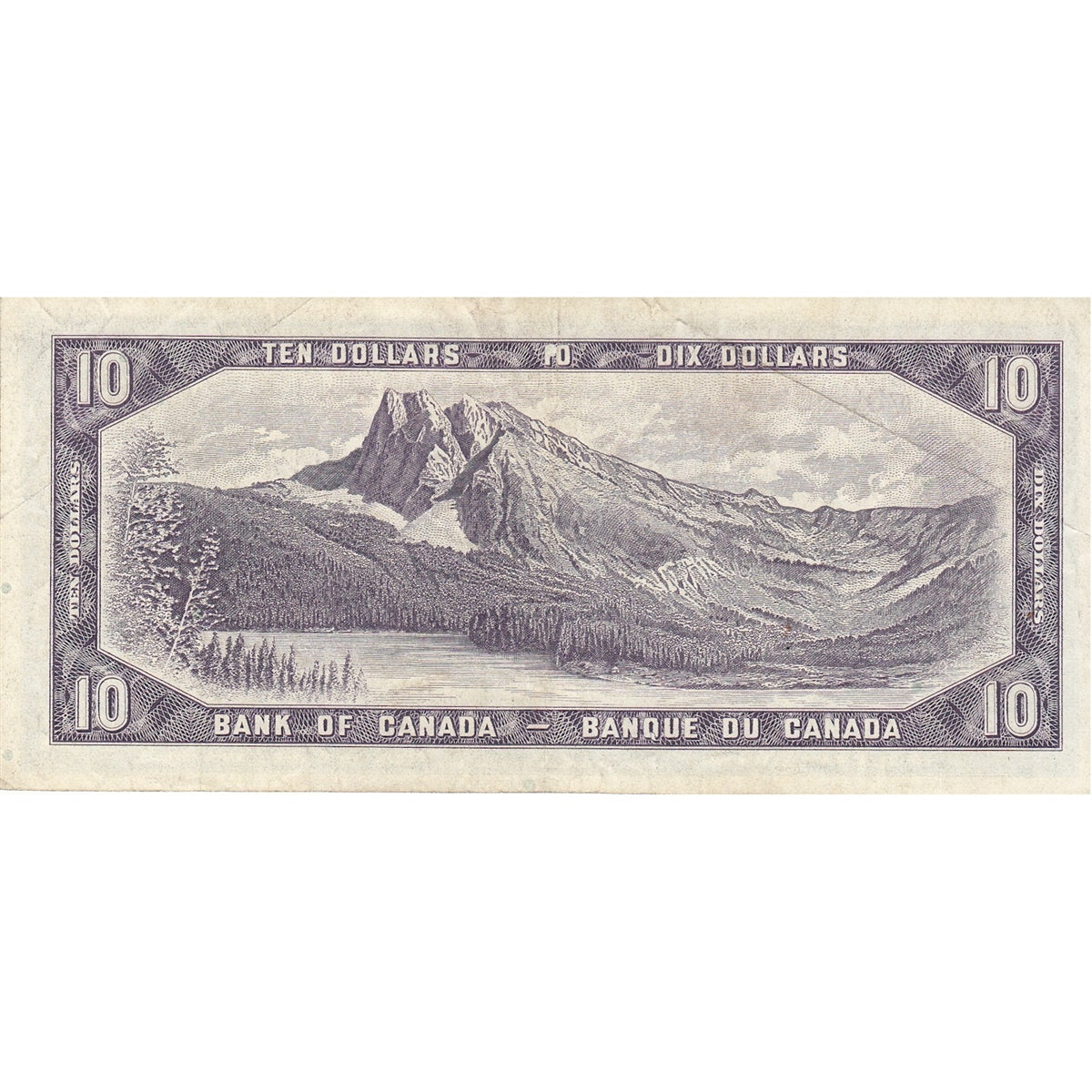 BC-40b 1954 Canada $10 Beattie-Rasminsky, P/V, VF