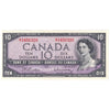 BC-40b 1954 Canada $10 Beattie-Rasminsky, S/T, Almost Uncirculated (AU50)