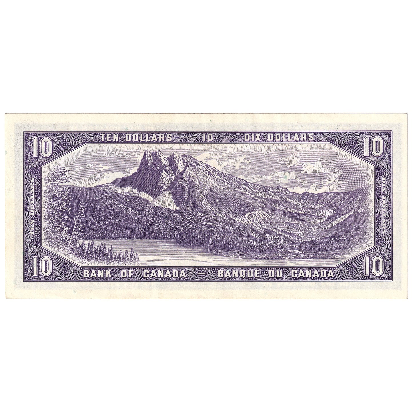 BC-40b 1954 Canada $10 Beattie-Rasminsky, S/T, Almost Uncirculated (AU50)