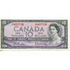BC-40b 1954 Canada $10 Beattie-Rasminsky, S/V, Very Fine (VF20)