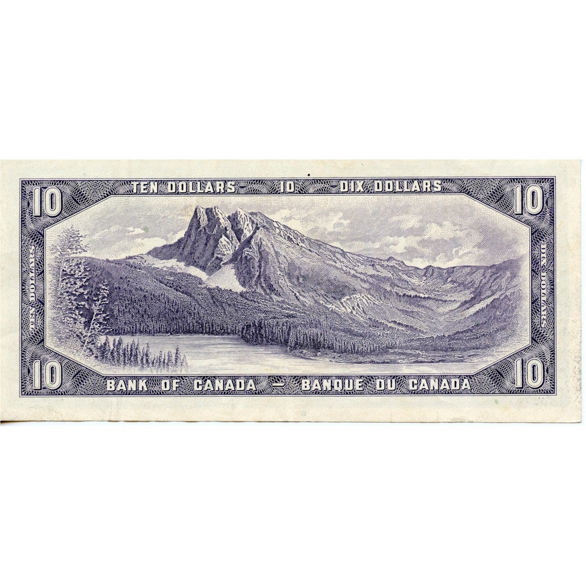 BC-40b 1954 Canada $10 Beattie-Rasminsky, S/V, Very Fine (VF20)