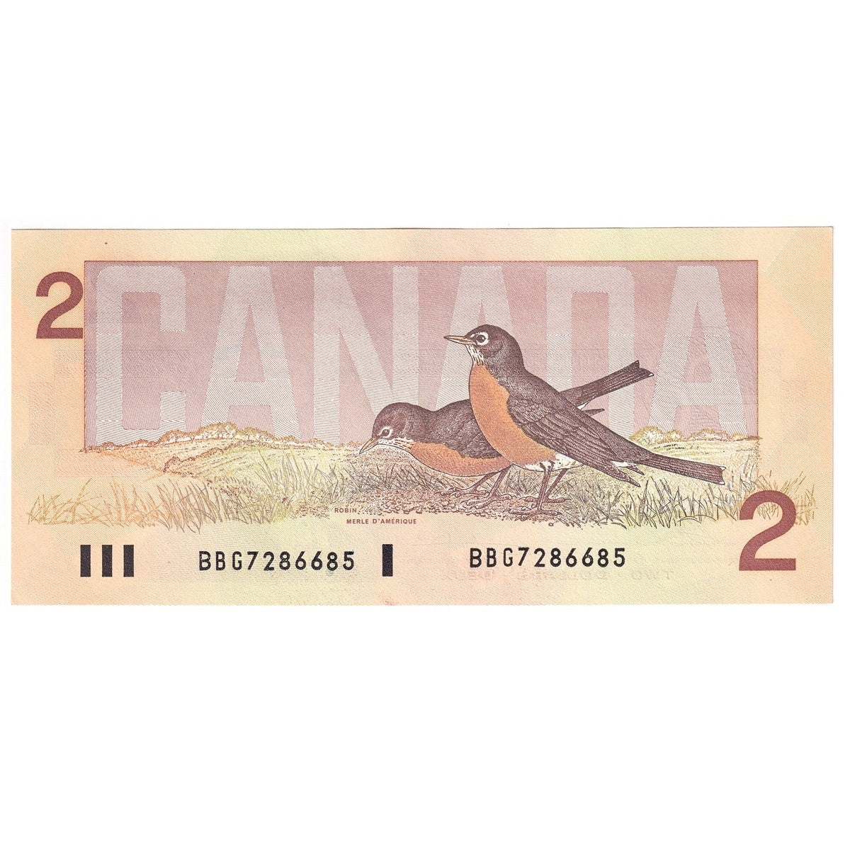 BC-55b 1986 Canada $2 Thiessen-Crow, BBG, AU-UNC (AU55)