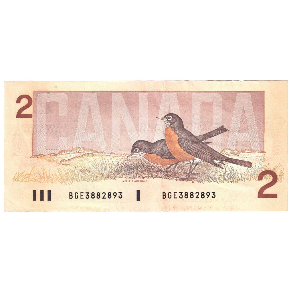 BC-55b 1986 Canada $2 Thiessen-Crow, BGE, EF-AU (EF45)