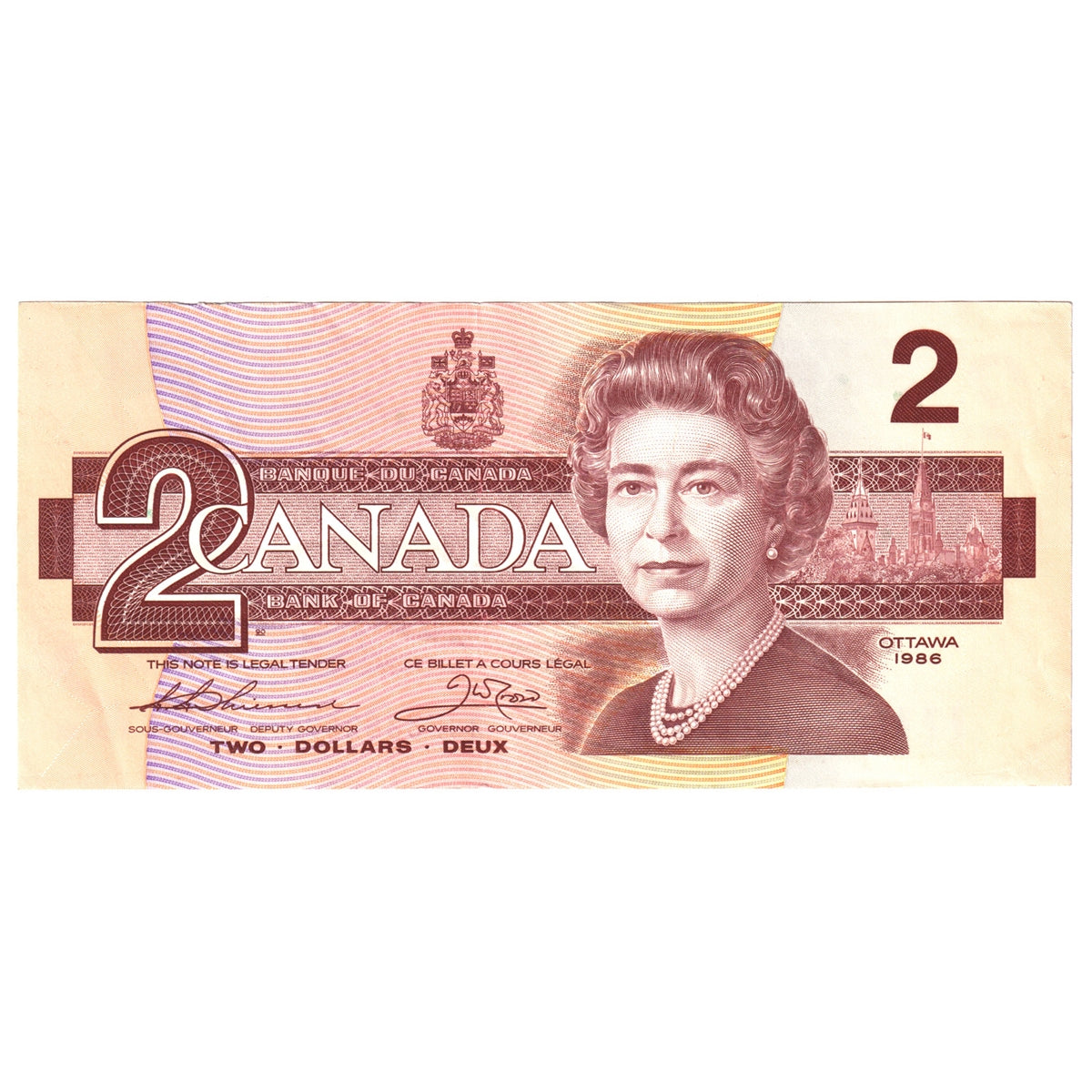 BC-55b 1986 Canada $2 Thiessen-Crow, BGE, EF-AU (EF45)
