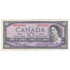 BC-40bA 1954 Canada $10 Beattie-Rasminsky, *B/D, circ