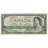 BC-29b 1954 Canada $1 Beattie-Coyne, Devil's Face, L/A, Very Good (VG8)