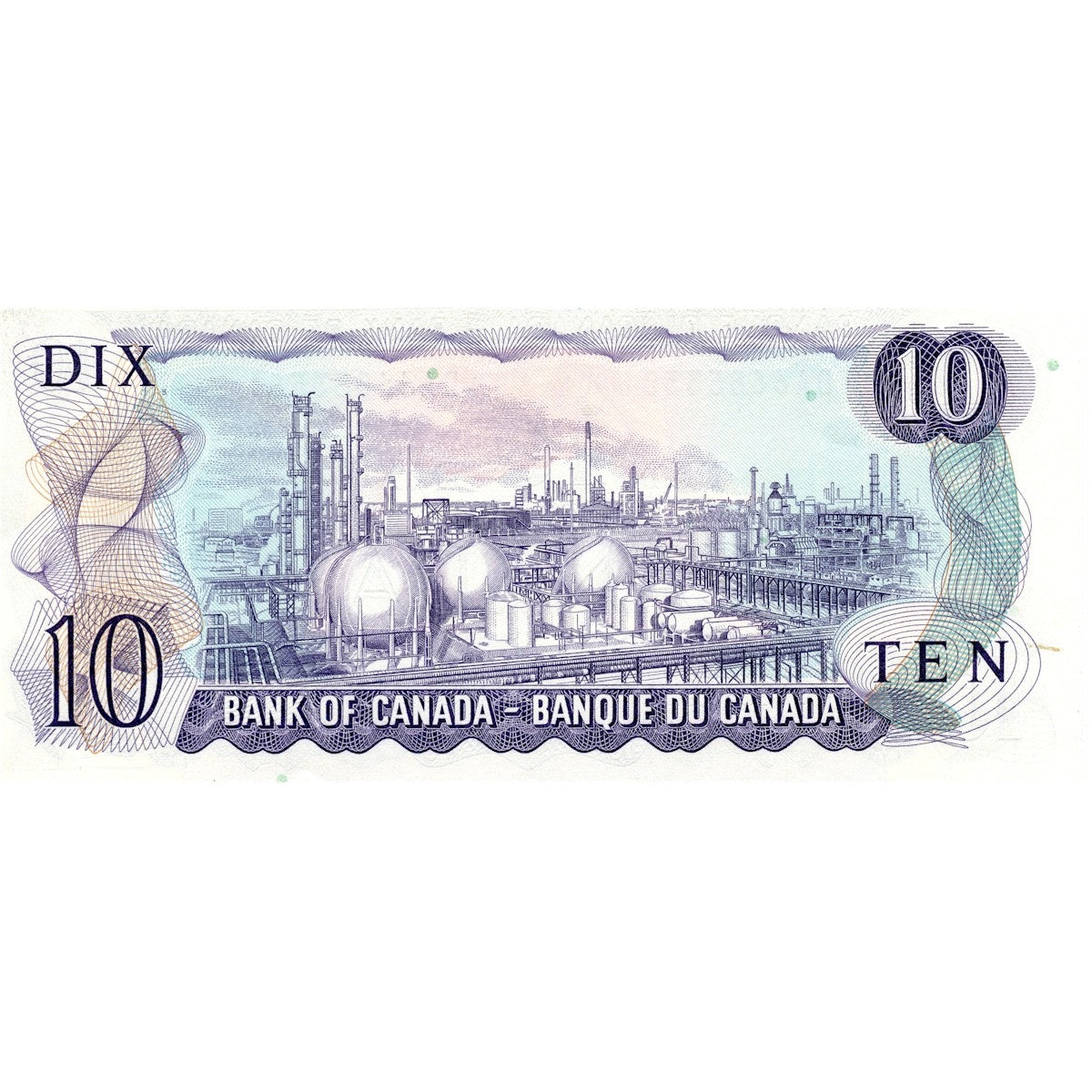 BC-49a 1971 Canada $10 Beattie-Rasminsky, DA, Almost Uncirculated (AU50)