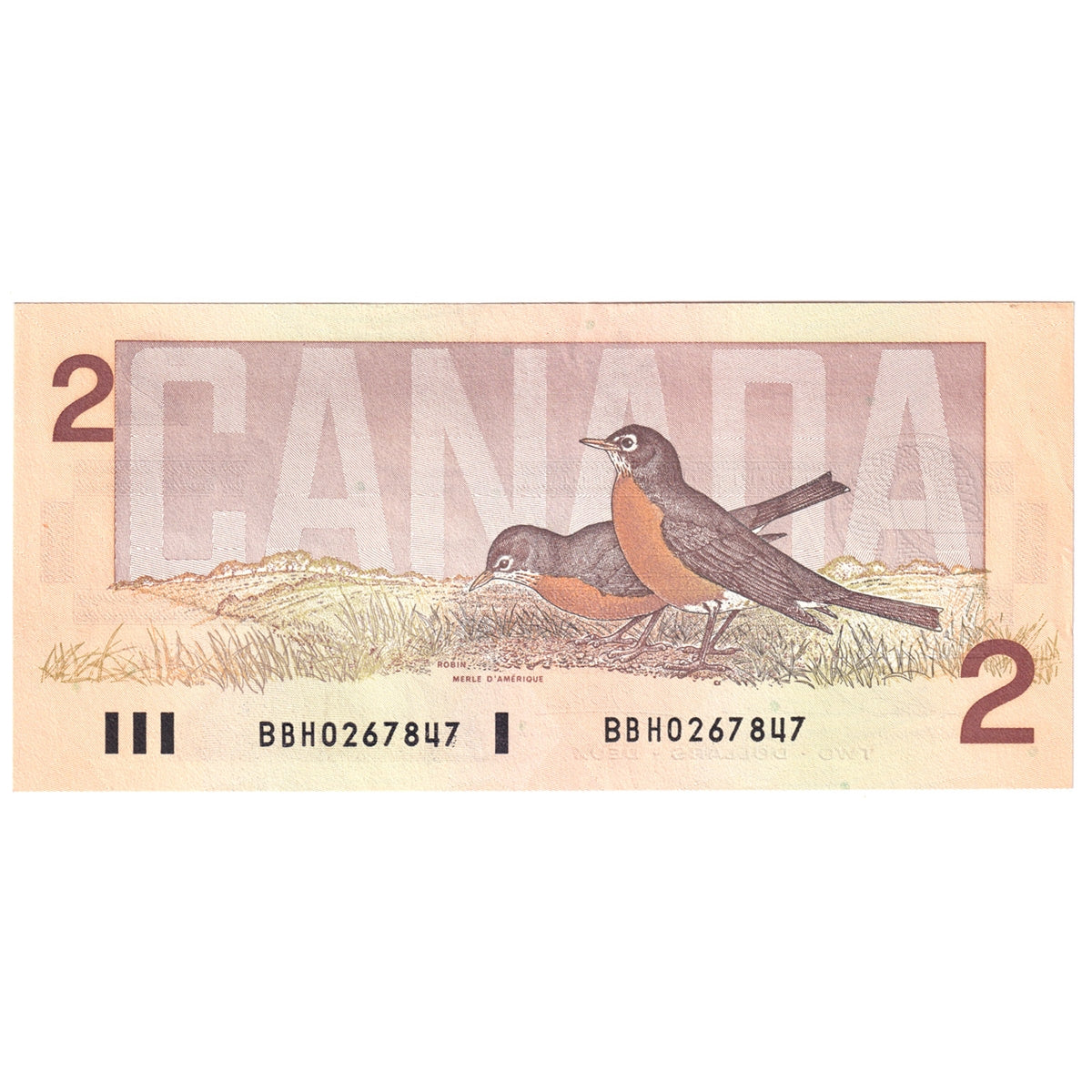 BC-55b 1986 Canada $2 Thiessen-Crow, BBH, AU-UNC (AU55)
