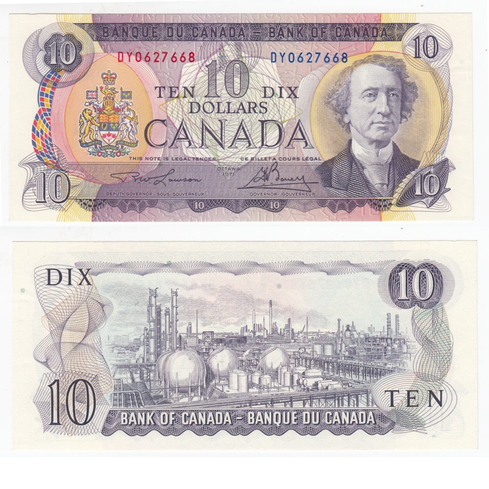 BC-49c 1971 Canada $10 Lawson-Bouey, DY, Uncirculated (MS60)