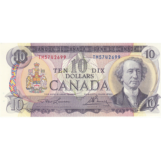 BC-49c 1971 Canada $10 Lawson-Bouey, TM, Choice Uncirculated (CUNC63)