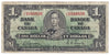 BC-21c 1937 Canada $1 Gordon-Towers, J/L, CIRC