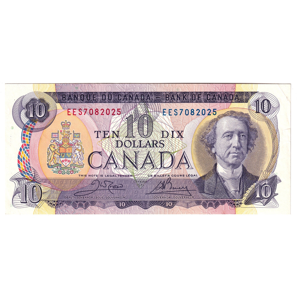 BC-49d 1971 Canada $10 Crow-Bouey, EES, CIRC