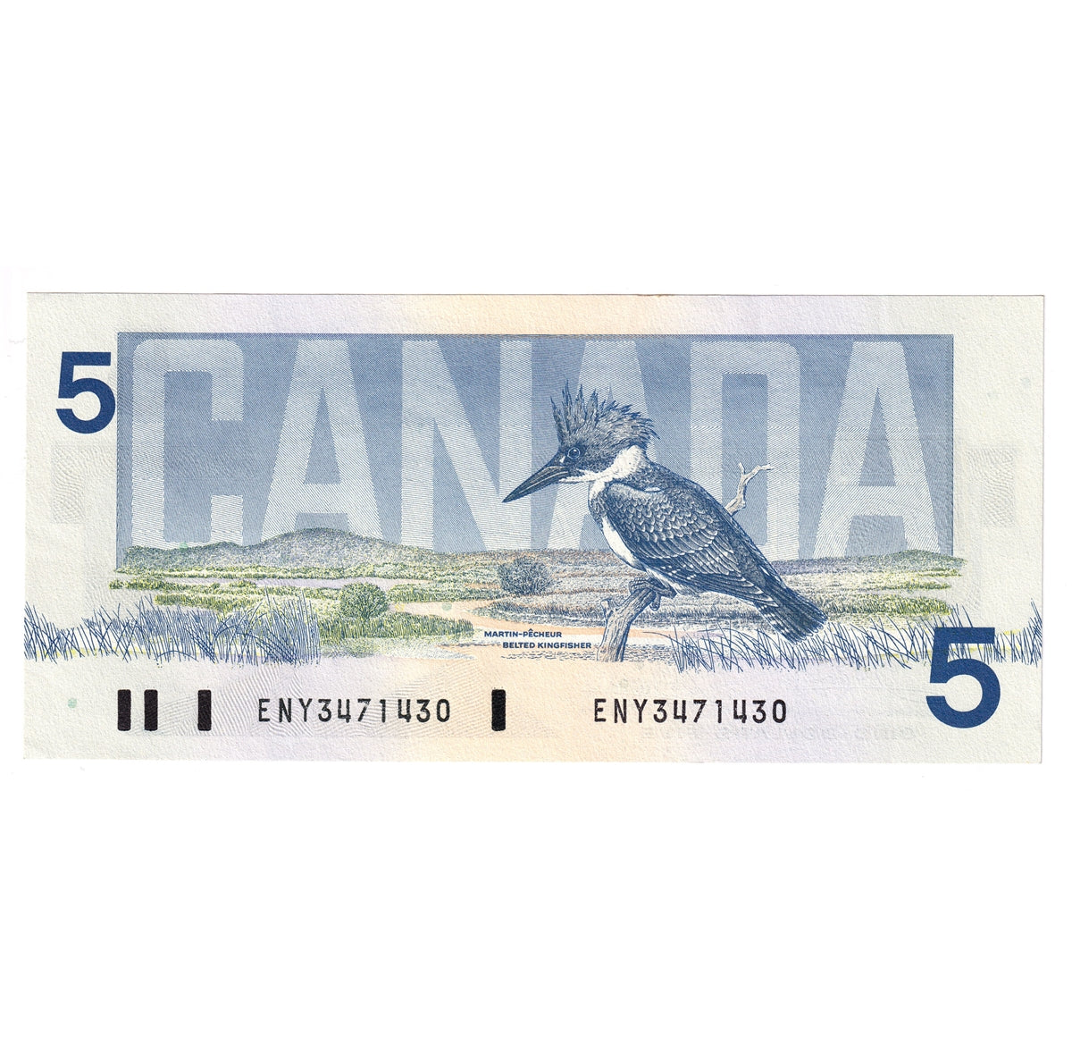 BC-56a 1986 Canada $5 Crow-Bouey, ENY, AU-UNC (AU55)