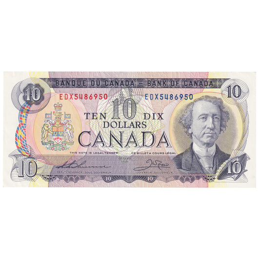 BC-49eA 1971 Canada $10 Thiessen-Crow, EDX, EF