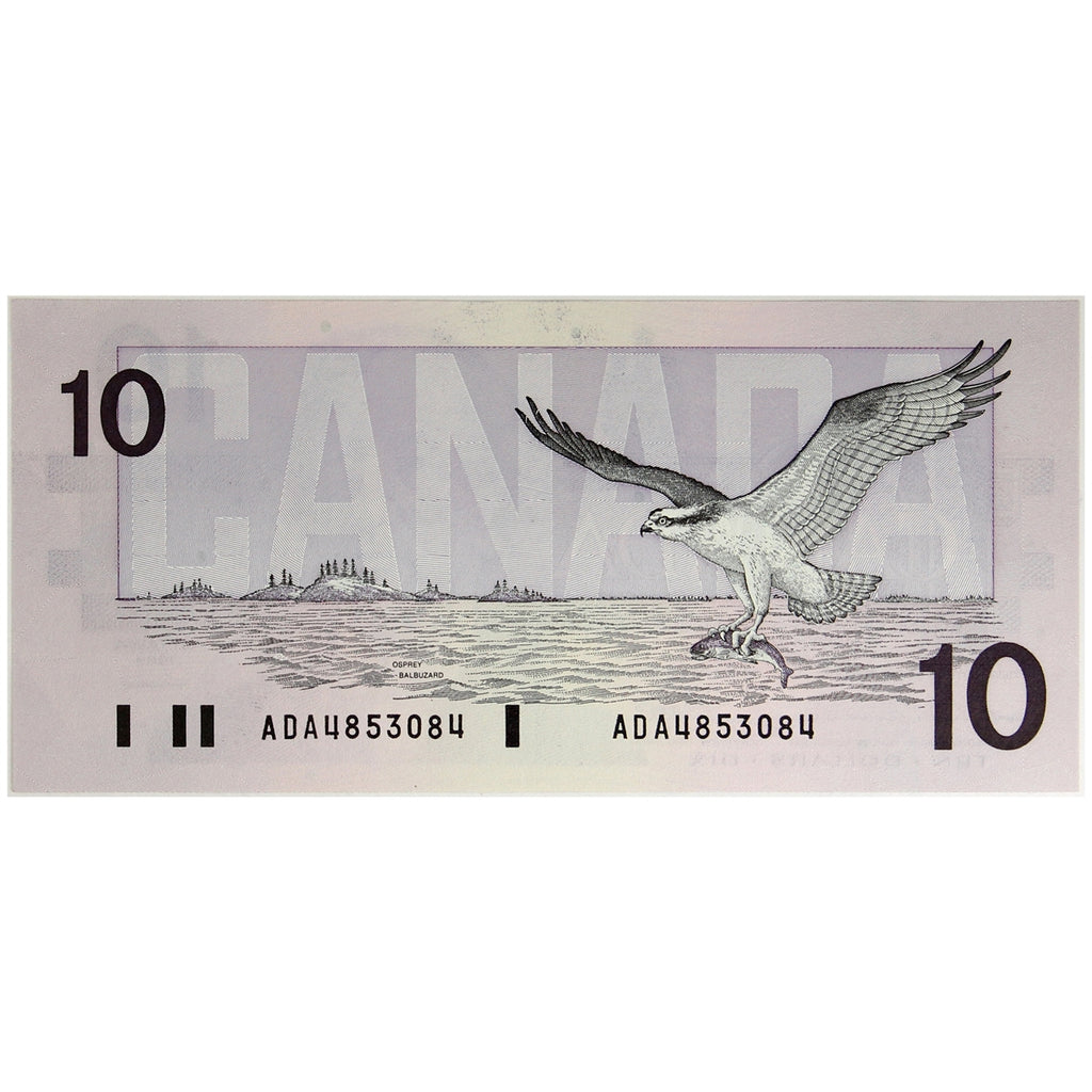 BC-57a 1989 Canada $10 Thiessen-Crow, ADA, Choice Uncirculated (CUNC63)