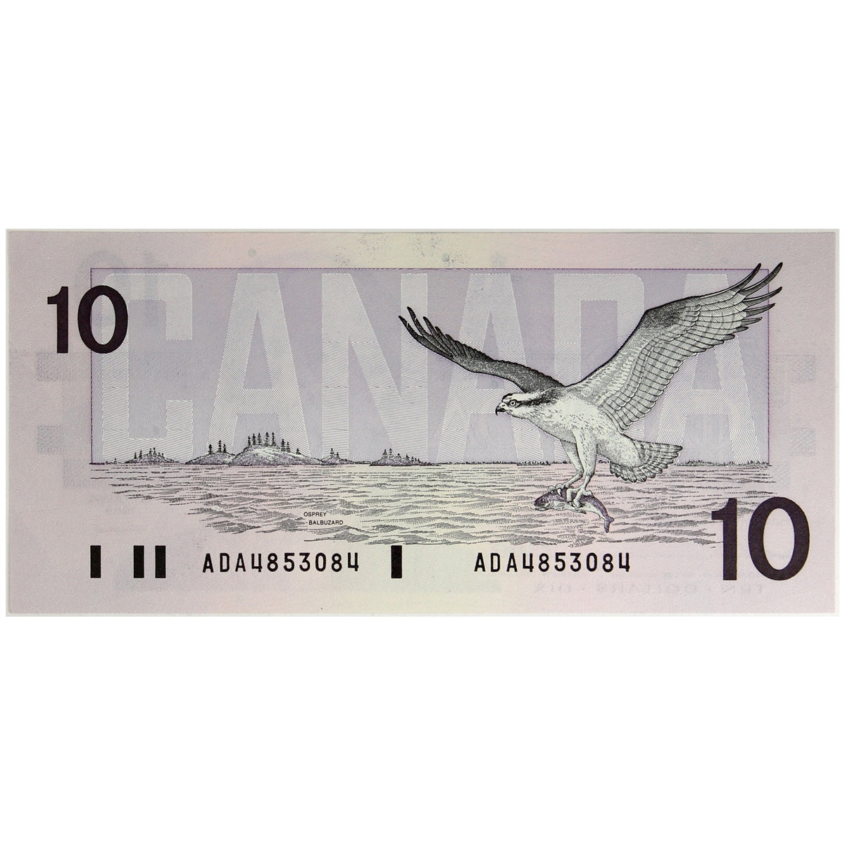 BC-57a 1989 Canada $10 Thiessen-Crow, ADA, Choice Uncirculated (CUNC63)