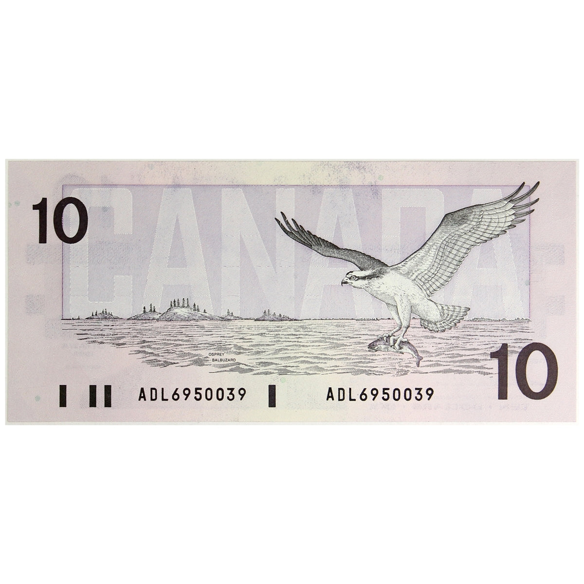 BC-57a 1989 Canada $10 Thiessen-Crow, ADL, Choice Uncirculated (CUNC63)