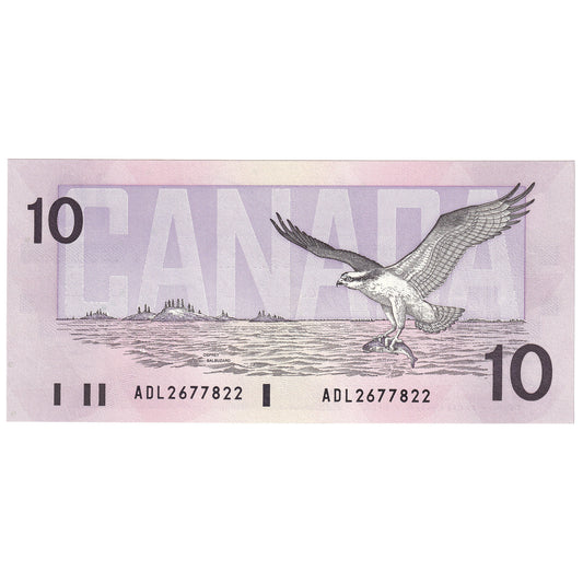 BC-57a 1989 Canada $10 Thiessen-Crow, ADL, UNC