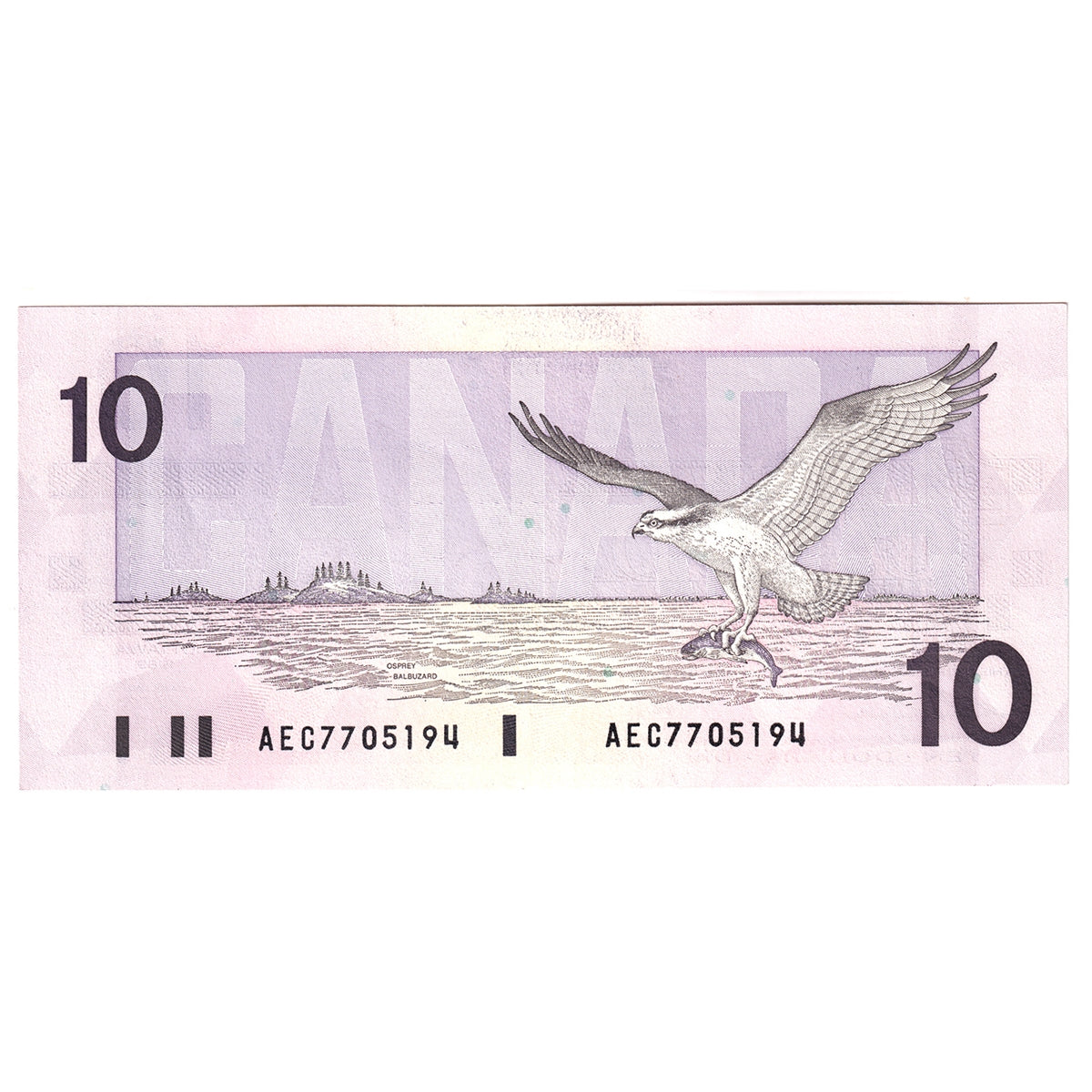 BC-57a 1989 Canada $10 Thiessen-Crow, AEC, AU-UNC (AU55)