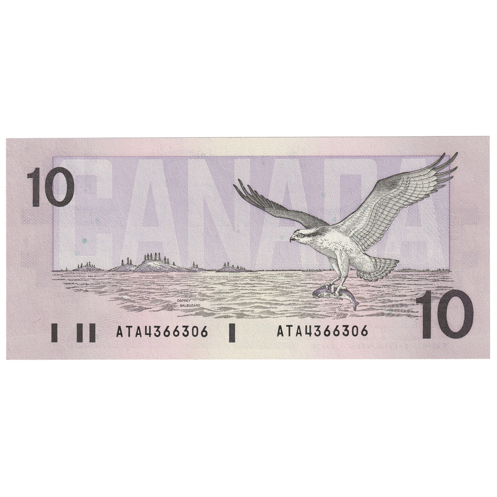 BC-57a 1989 Canada $10 Thiessen-Crow, ATA, UNC
