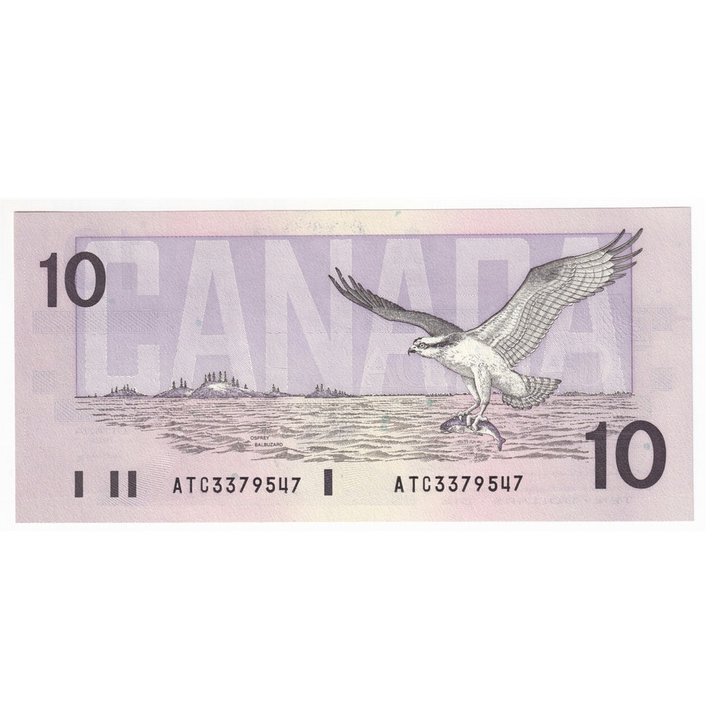 BC-57a 1989 Canada $10 Thiessen-Crow, ATC, Choice Uncirculated (CUNC63)