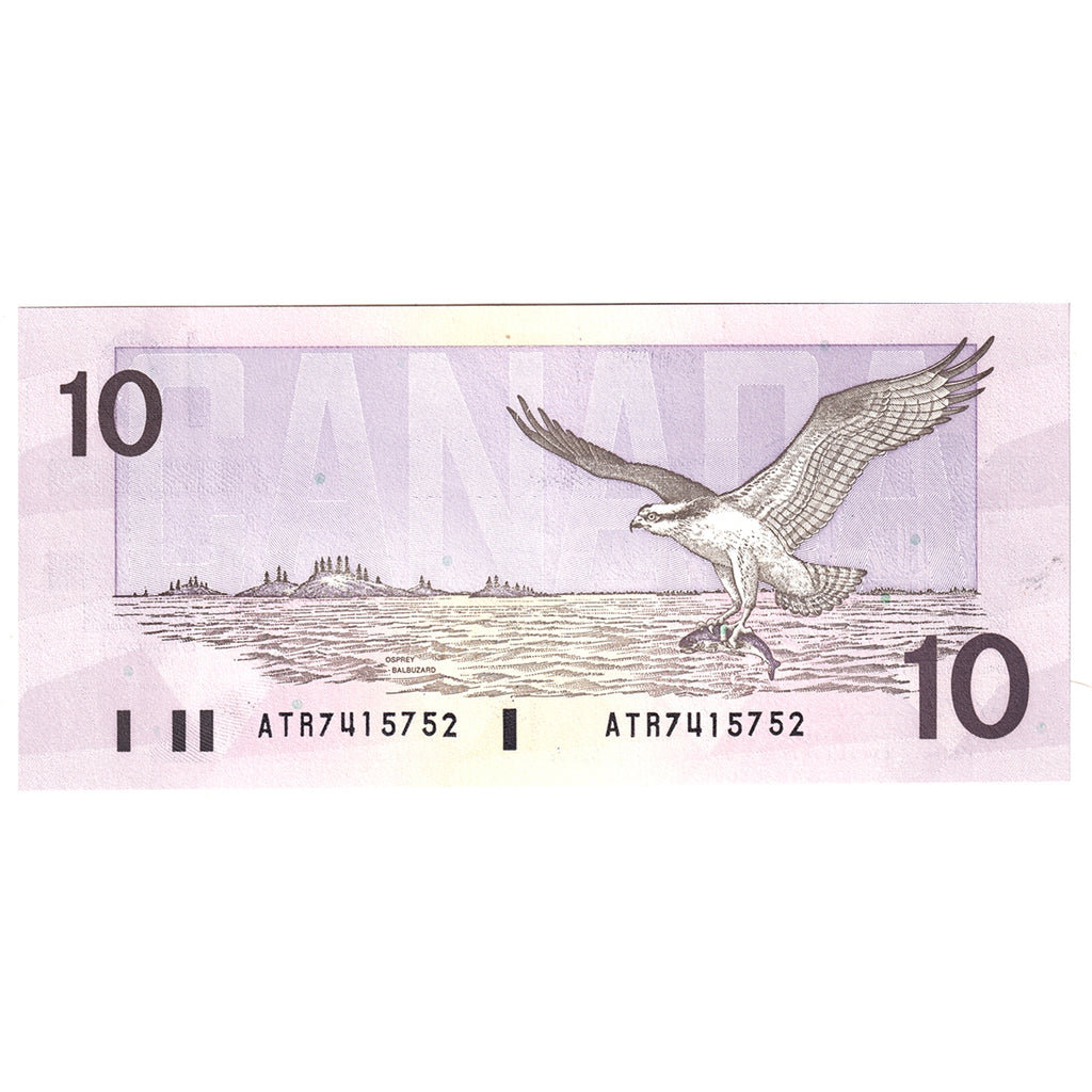 BC-57a 1989 Canada $10 Thiessen-Crow, ATR, UNC