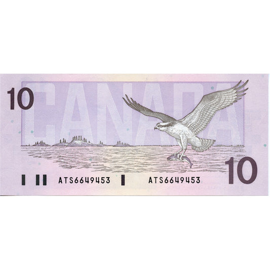 BC-57a 1989 Canada $10 Thiessen-Crow, ATS, UNC