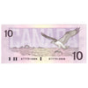 BC-57a 1989 Canada $10 Thiessen-Crow, ATT, Almost Uncirculated (AU50)