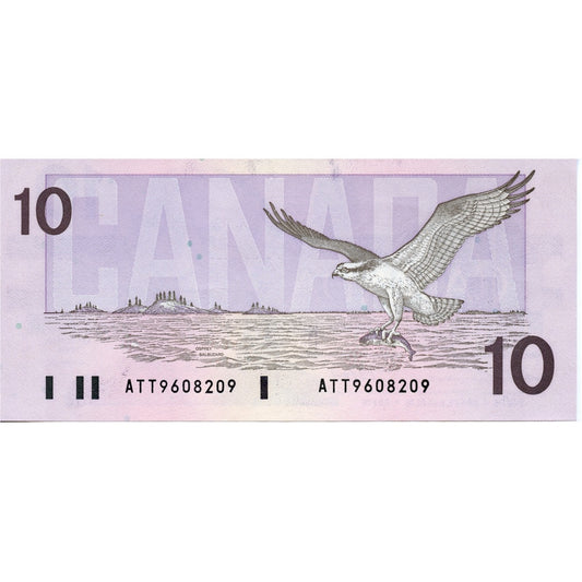 BC-57a 1989 Canada $10 Thiessen-Crow, ATT, UNC