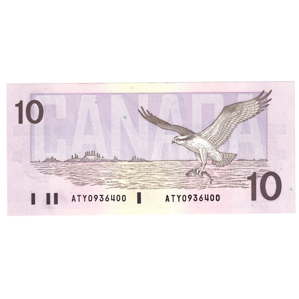 BC-57a 1989 Canada $10 Thiessen-Crow, ATY, CUNC