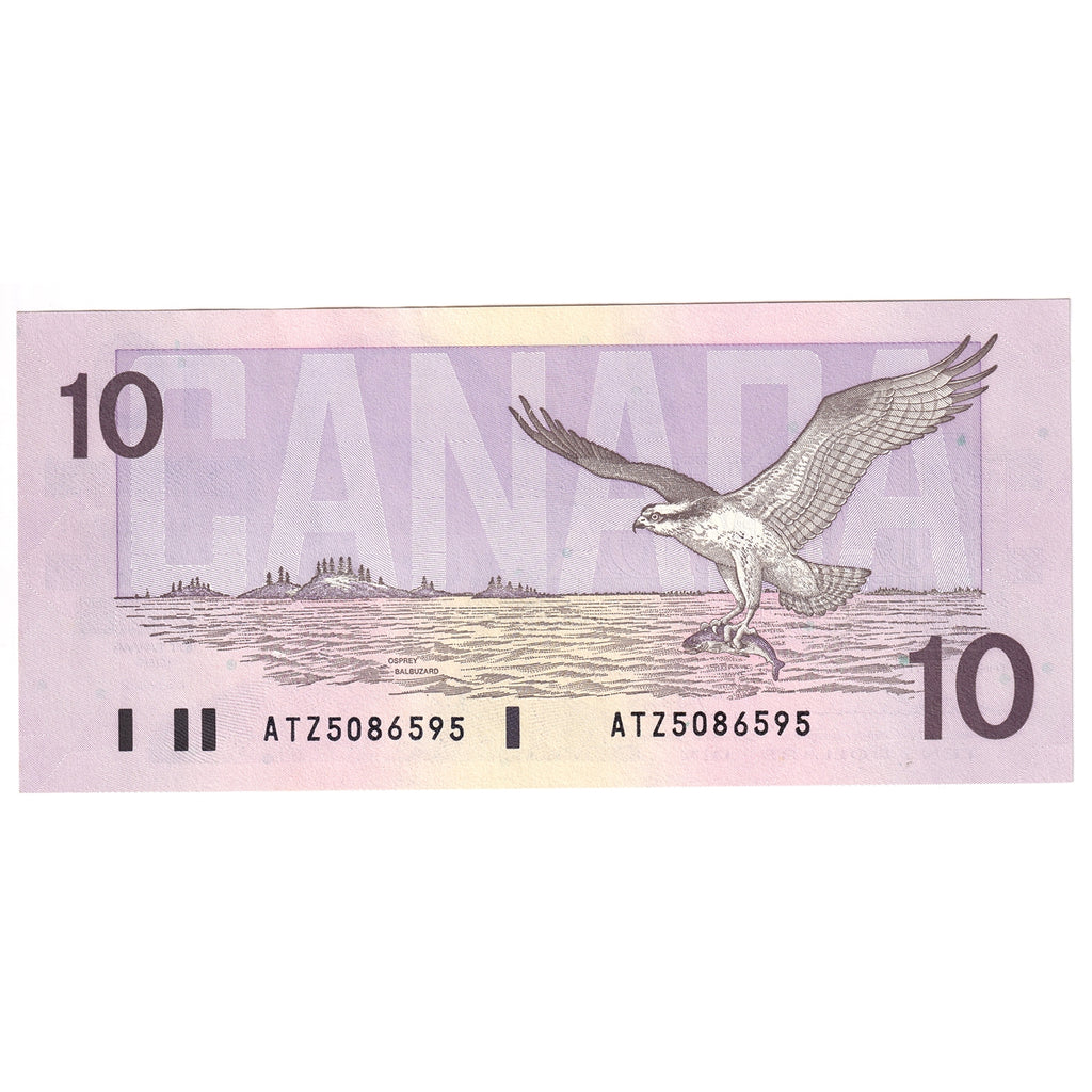 BC-57a 1989 Canada $10 Thiessen-Crow, ATZ, Uncirculated (MS60)