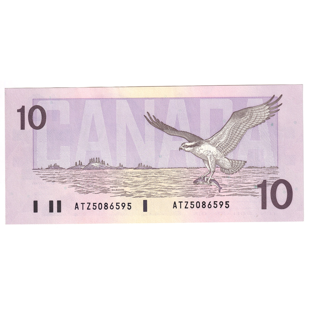 BC-57a 1989 Canada $10 Thiessen-Crow, ATZ, Uncirculated (MS60)