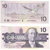BC-57a 1989 Canada $10 Thiessen-Crow, BDA, Almost Uncirculated (AU50)