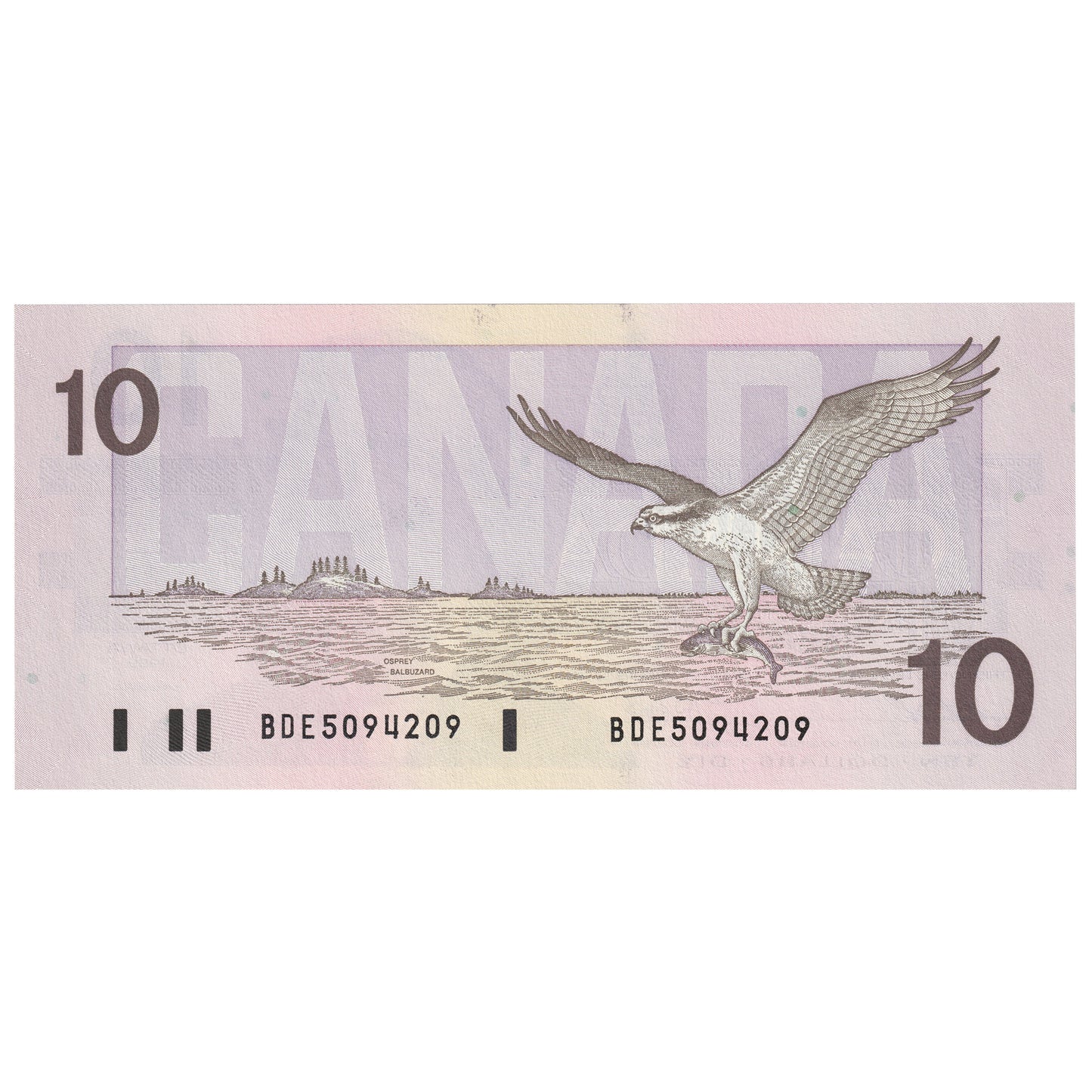 BC-57a 1989 Canada $10 Thiessen-Crow, BDE, AU-UNC