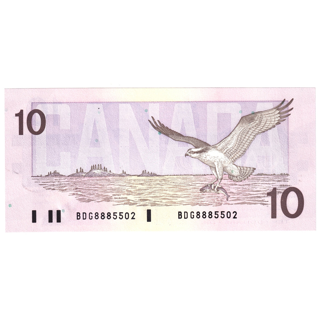 BC-57a 1989 Canada $10 Thiessen-Crow, BDG, Choice Uncirculated (CUNC63)