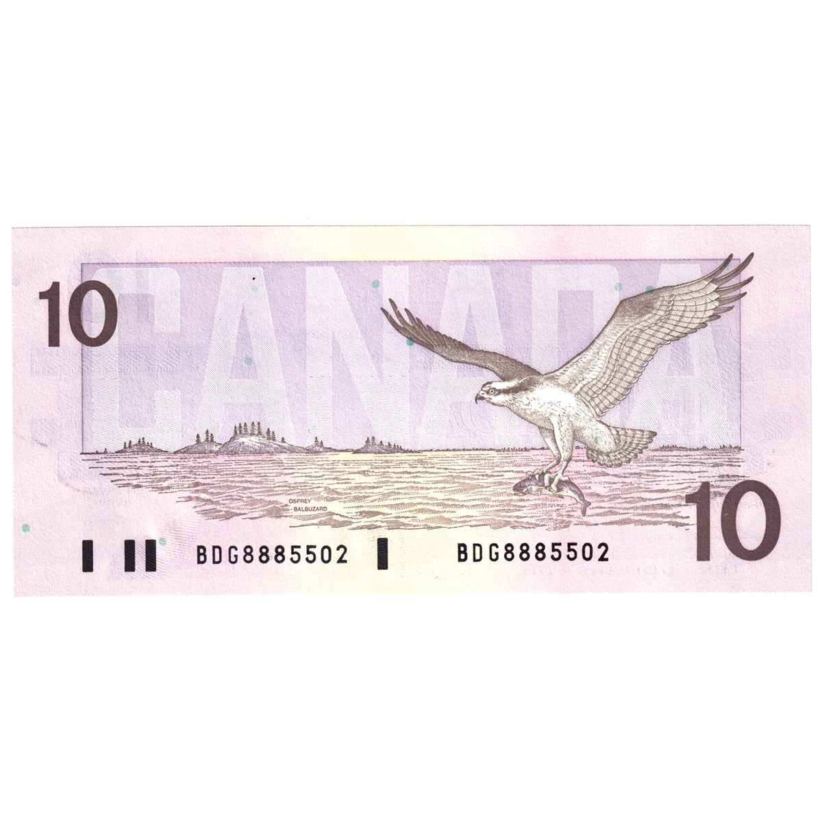 BC-57a 1989 Canada $10 Thiessen-Crow, BDG, Choice Uncirculated (CUNC63)