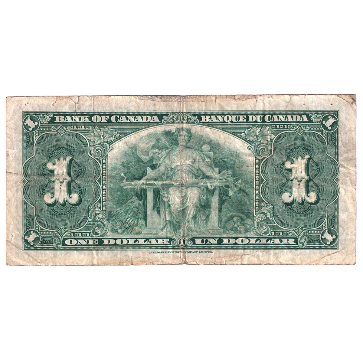 BC-21d 1937 Canada $1 Coyne-Towers, C/N, CIRC