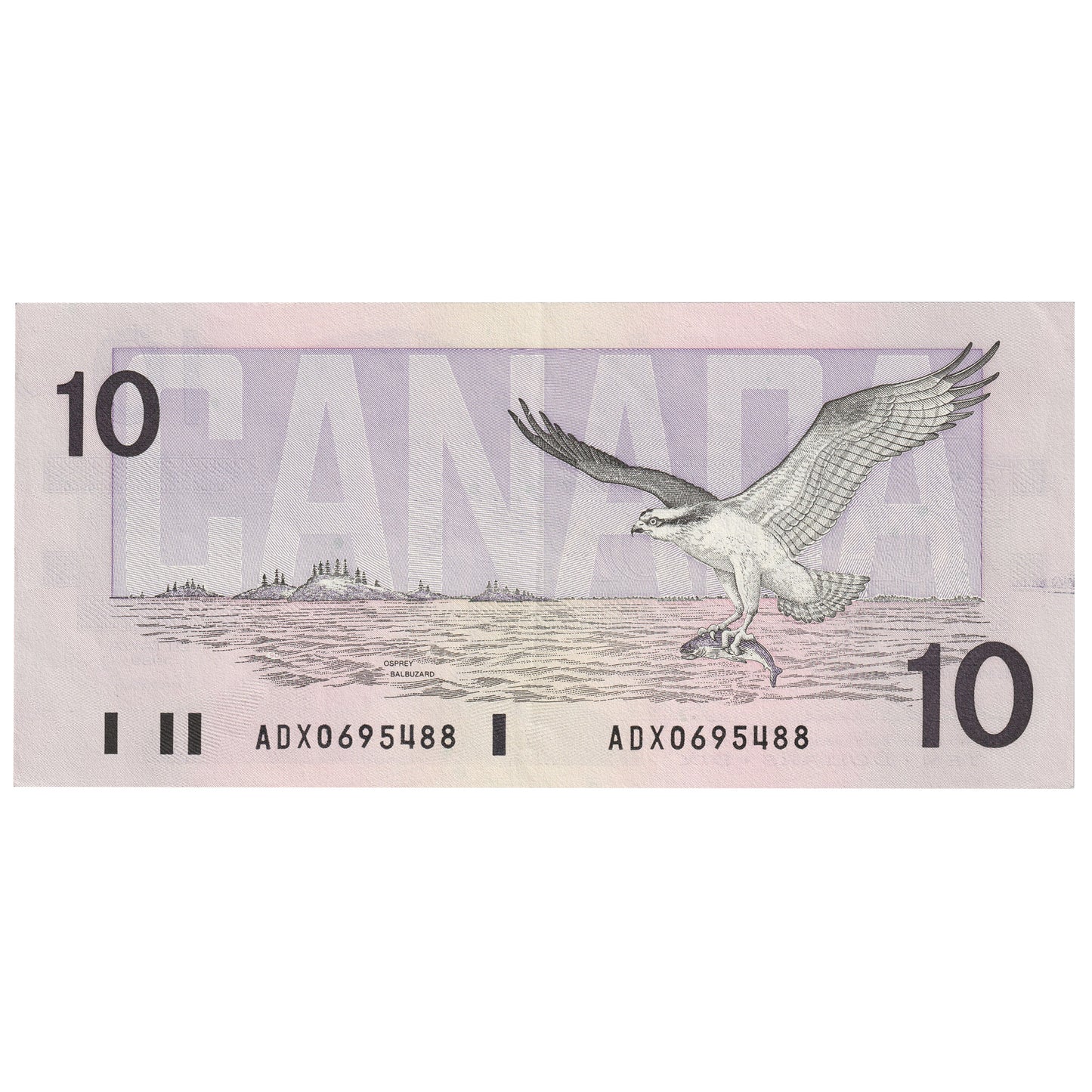 BC-57aA 1989 Canada $10 Thiessen-Crow, ADX, EF-AU (EF45)
