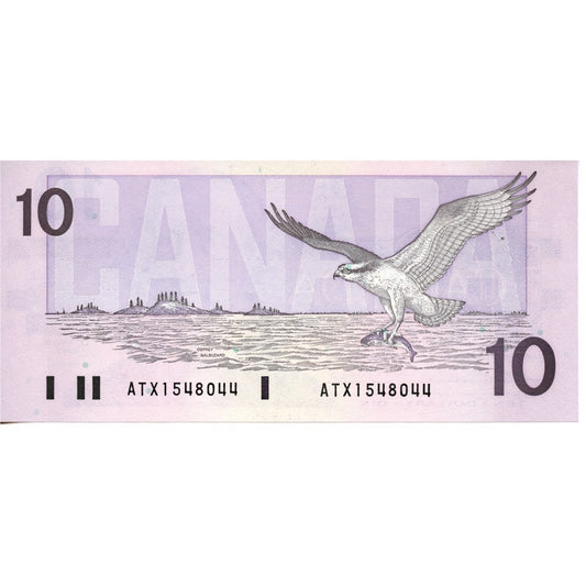 BC-57aA 1989 Canada $10 Thiessen-Crow, ATX, CUNC