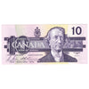 BC-57b 1989 Canada $10 Bonin-Thiessen, BDH, Almost Uncirculated (AU50)
