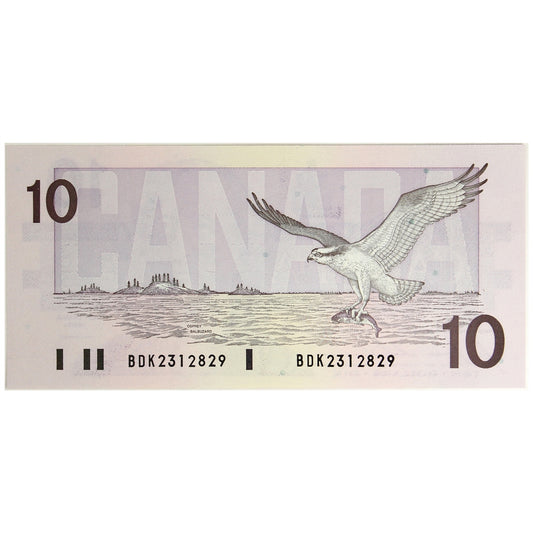 BC-57b 1989 Canada $10 Bonin-Thiessen, BDK, CUNC